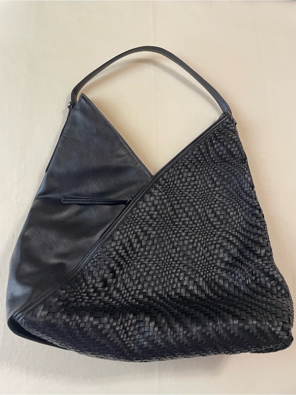 INC International Concepts Blakke Hobo Faux-Leather Woven Shoulder Bag